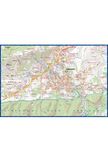 Zakopane i okolice plan miasta 1:15 000 laminat midi 2023