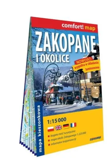 Zakopane i okolice plan miasta 1:15 000 laminat midi 2023