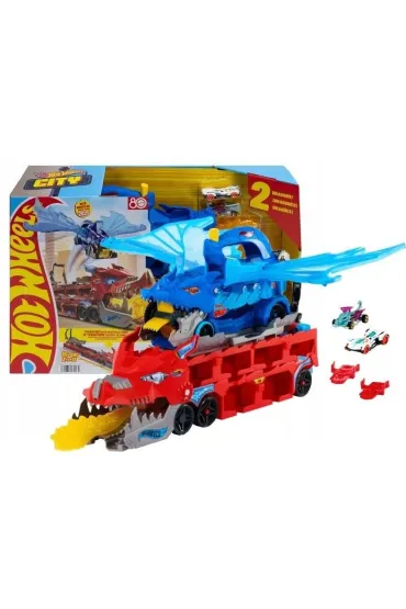 Hot Wheels. City - transporter podw�jny smok 2w1 Mattel
