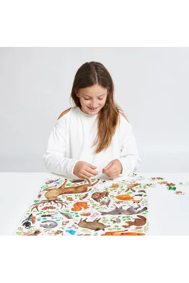 Puzzle odkrywcy 300 el. Dzika przyroda Bright Junior Media