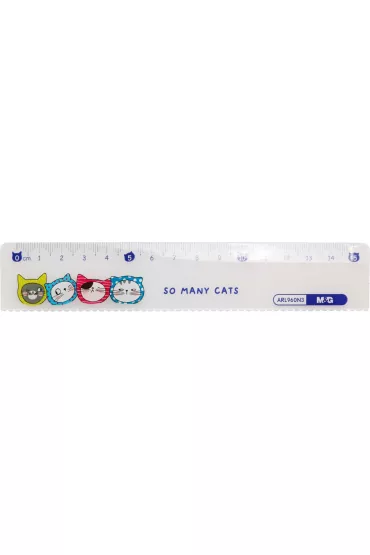 M&G Zestaw geometryczny So Many Cats, linijka 15cm, 2 ekierki, k�tomierz