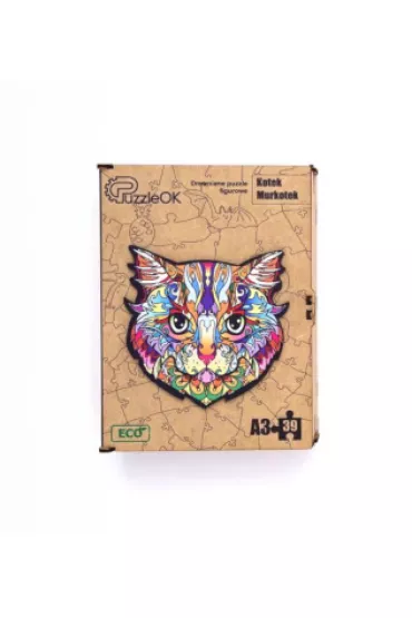Puzzle drewniane eko 39 el. Kotek Murkotek A3 Maksik
