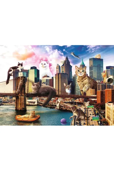 Puzzle 1000 el. Funny Cities. Koty w Nowym Jorku Trefl