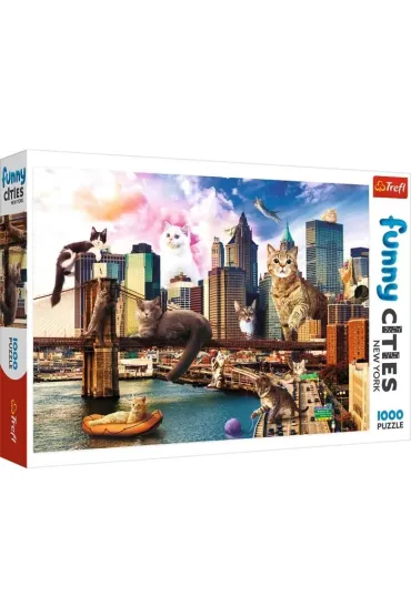 Puzzle 1000 el. Funny Cities. Koty w Nowym Jorku Trefl