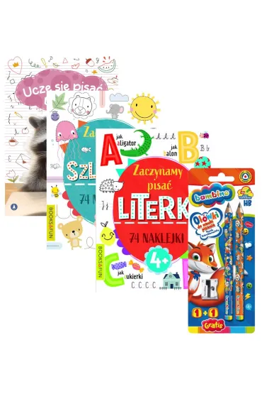Pakiet dla przedszkolaka. Ucz� si� pisa�. Literki, Zaczynamy pisa�. Szlaczki, Zaczynamy pisa�. Literki, O��wki do nauki pisania Bambino - Pakiety na nagrody