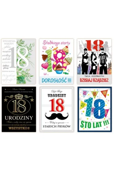 Merigraf Karnet 18 Urodziny A5 mix