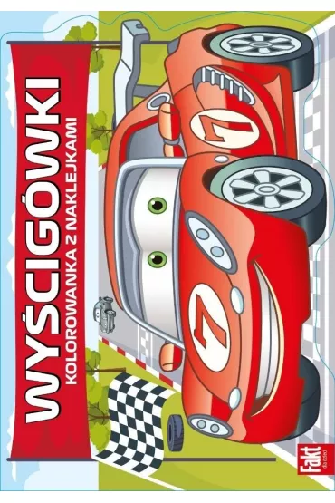 Wy�cig�wki. Kolorowanka z naklejkami