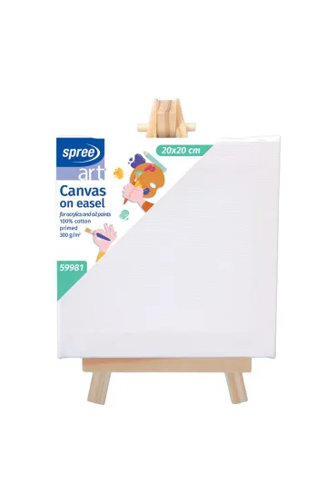 Zestaw mini sztaluga Spree 18x24 cm + podobrazie 20x20cm