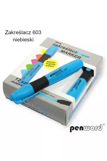 Penword Zakre�lacz niebieski 12 szt.