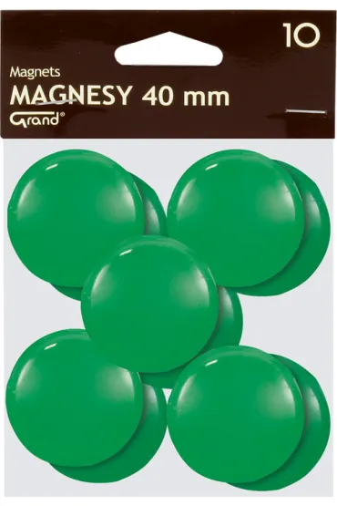 Magnesy Grand 40 mm zielone op. 10 sztuk