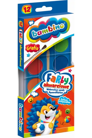 St. Majewski Farby akwarelowe Bambino 12 kolor�w