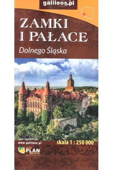 Zamki i Pa�ace Dolnego �l�ska 1: 250 000 mapa 2024