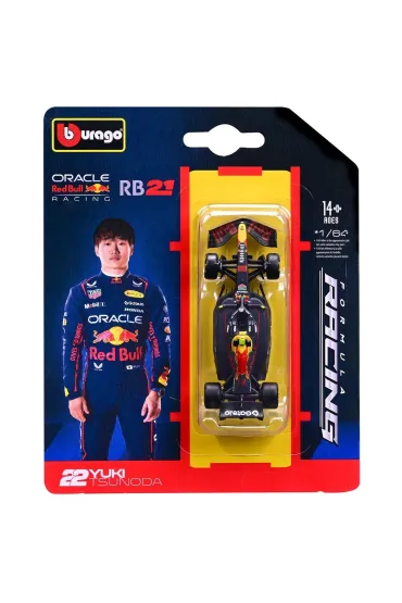 Bburago Model 1:64 BOLID F1 Red Bull Racing RB21 Yuki Tsunoda 18-58003