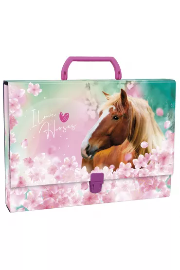 Derform Teczka twarda z r�czk� A4 Konie 19