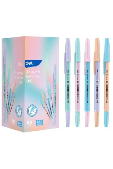 Deli D�ugopis 0,7 mm w pastelowej obudowie niebieski