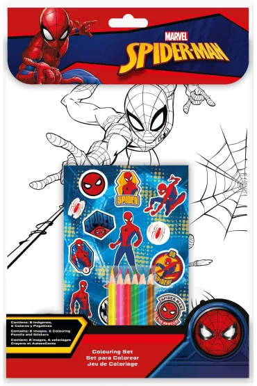 Zestaw do kolorowania z naklejkami Spiderman KIDS EUROSWAN