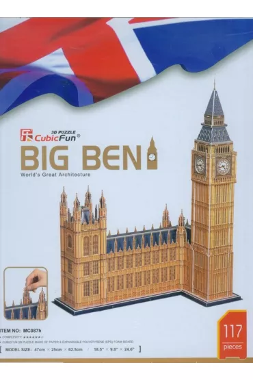 Puzzle 116 el. 3D Zegar Big Ben Cubic Fun
