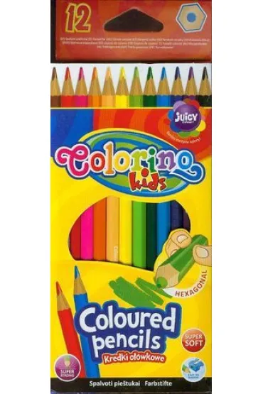 Patio Kredki o��wkowe heksagonalne Colorino Kids 12 szt.