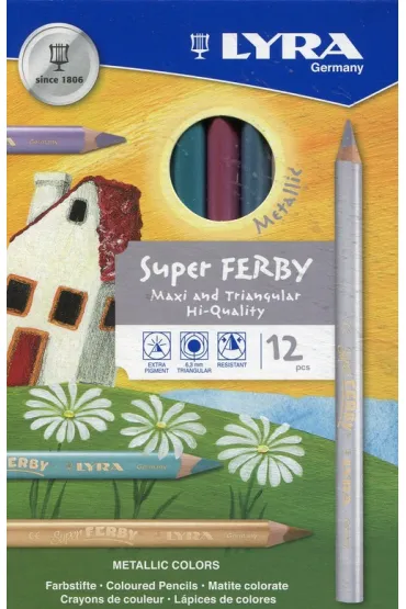 Kredki Super Ferby Matalic 12 kolor�w LYRA