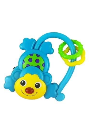 Grzechotka z pozytywk� Ma�pa niebieska Baby Mix