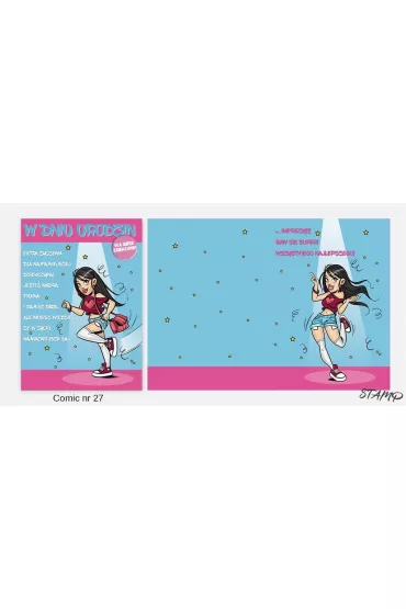 Stamp Karnet Comic B6 + koperta wz�r nr 27 Urodziny