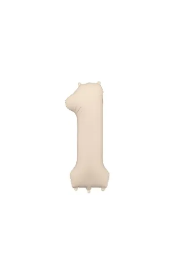 PartyDeco Balon foliowy 1 jasny be� 86cm