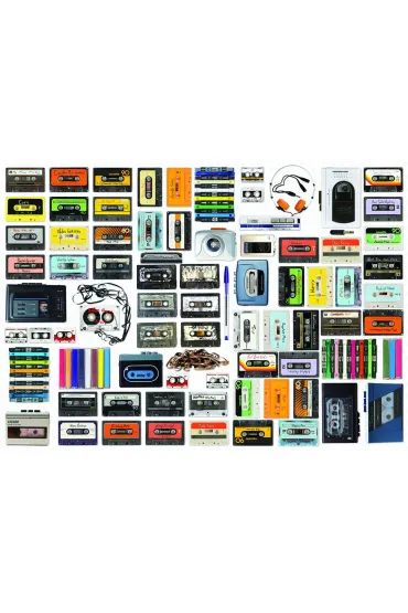 Puzzle 550 el. Cassette player - Tin metal box Eurographics
