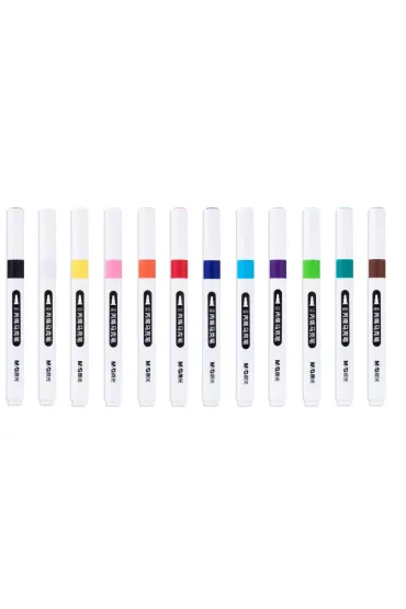 M&G Markery akrylowe Pastelowe 1-2 mm, 12 kolor�w