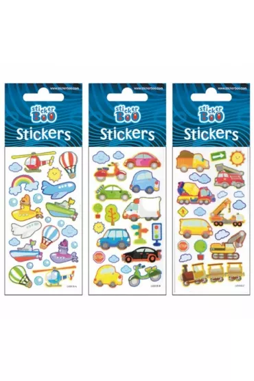 Sticker Boo Naklejki Silver Autka3 6,0 x 12,6 cm
