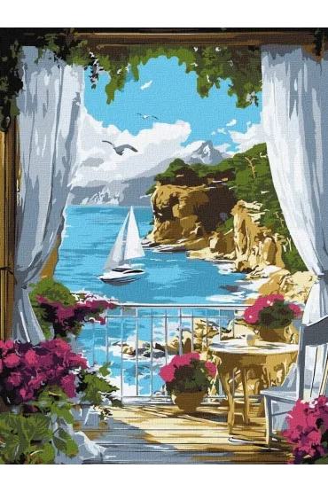 Ideyka Malowanie po numerach - S�oneczna przysta� 30x40cm
