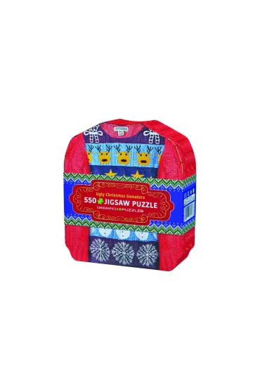 Puzzle 550 el. Ugly Christmas Sweaters - Tin metal box Eurographics