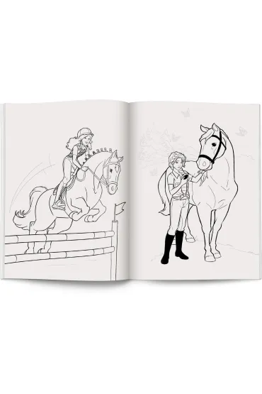 Horse Club. Kolorowanka z brokatem