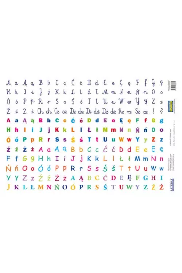 Literat Naklejki Litery/Alfabet (240 naklejek)