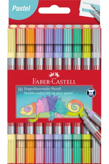 Faber-Castell Flamastry dwustronne pastel 10 szt.