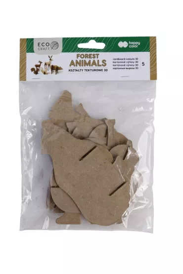 Happy Color Kszta�ty tekturowe FOREST ANIMAL, 9-22 cm, 5 sztuk