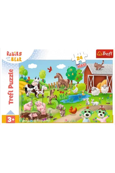 Puzzle maxi 24 el. Bobaski i zwierz�ta Trefl
