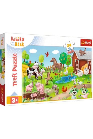 Puzzle maxi 24 el. Bobaski i zwierz�ta Trefl