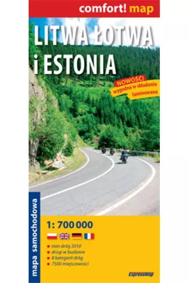Comfort!map Litwa �otwa Estonia 1:700 000 mapa