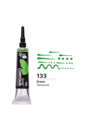 Rosa Farba akrylowa kontur universal fluor green 20ml 20 ml