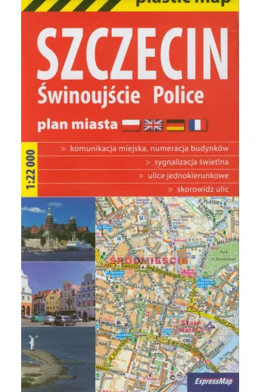 Szczecin, �winouj�cie, Police- plan miasta 1:22 000 (foliowana)