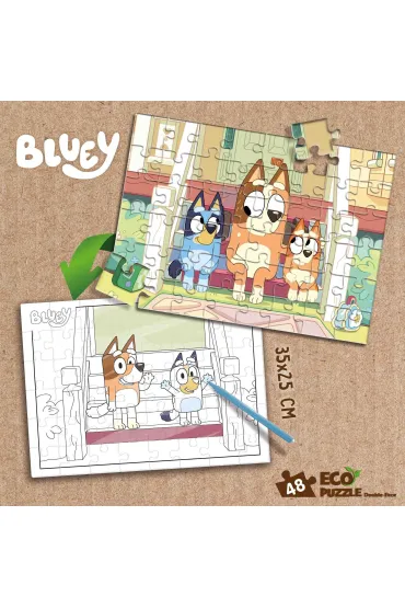 Puzzle dwustronne eko 48 el. Bluey Lisciani