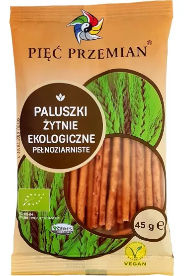 Pi�� Przemian Paluszki �ytnie pe�noziarniste 45 g Bio