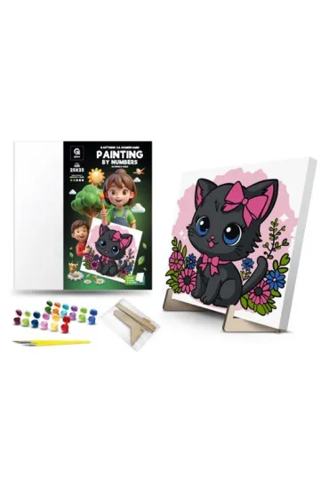 Malowanie po numerach - Ma�y kotek 25x25cm Qbee