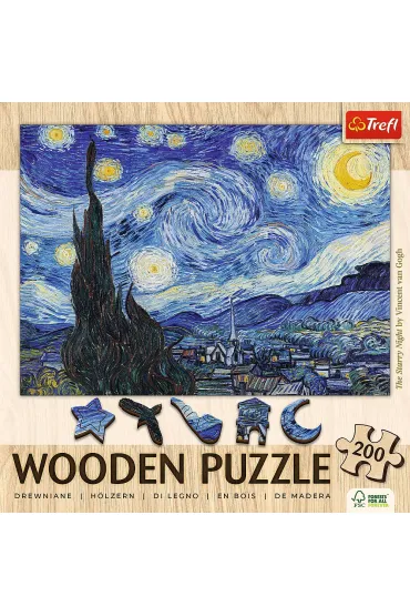Puzzle drewniane 200 el. Gwia�dzista Noc Trefl