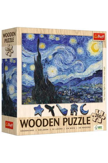 Puzzle drewniane 200 el. Gwia�dzista Noc Trefl