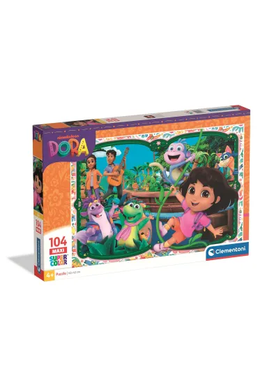 Puzzle 104 el. Maxi SuperColor. Dora Clementoni