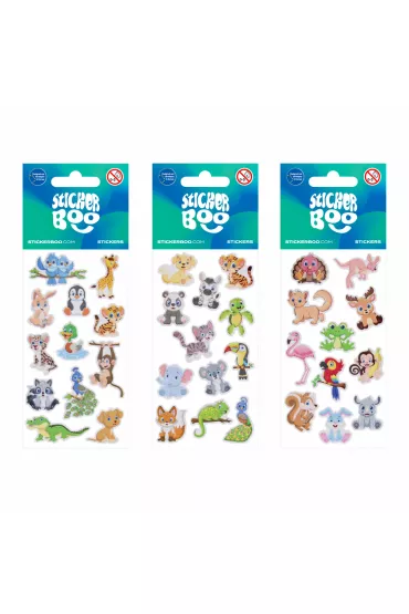 Sticker Boo Naklejki 6x12 Sweet Animals SRICKER BOO 541701