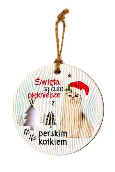 Kukartka Zawieszka ceramiczna Bo�e Narodzenie Pers