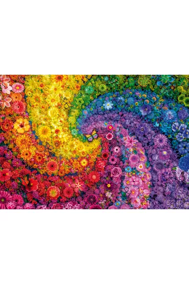 Puzzle 2000 el. PQ Kolorowy wir kwiat�w i motyli Schmidt