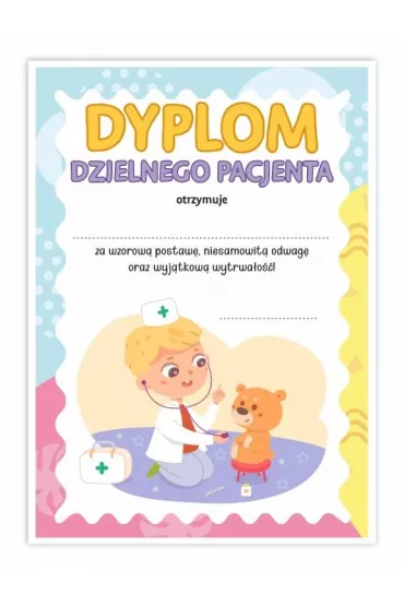 LearnHow Dyplom A5 dzielnego pacjenta - Ma�y lekarz 10 szt.